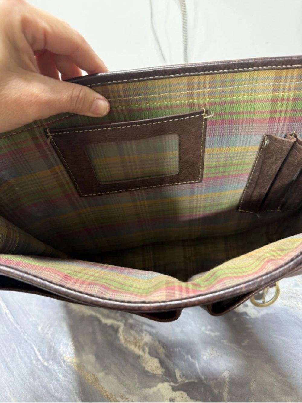 MULBERRY  Brown Leather Buckle Messenger Laptop Bag - Picture 8 of 16